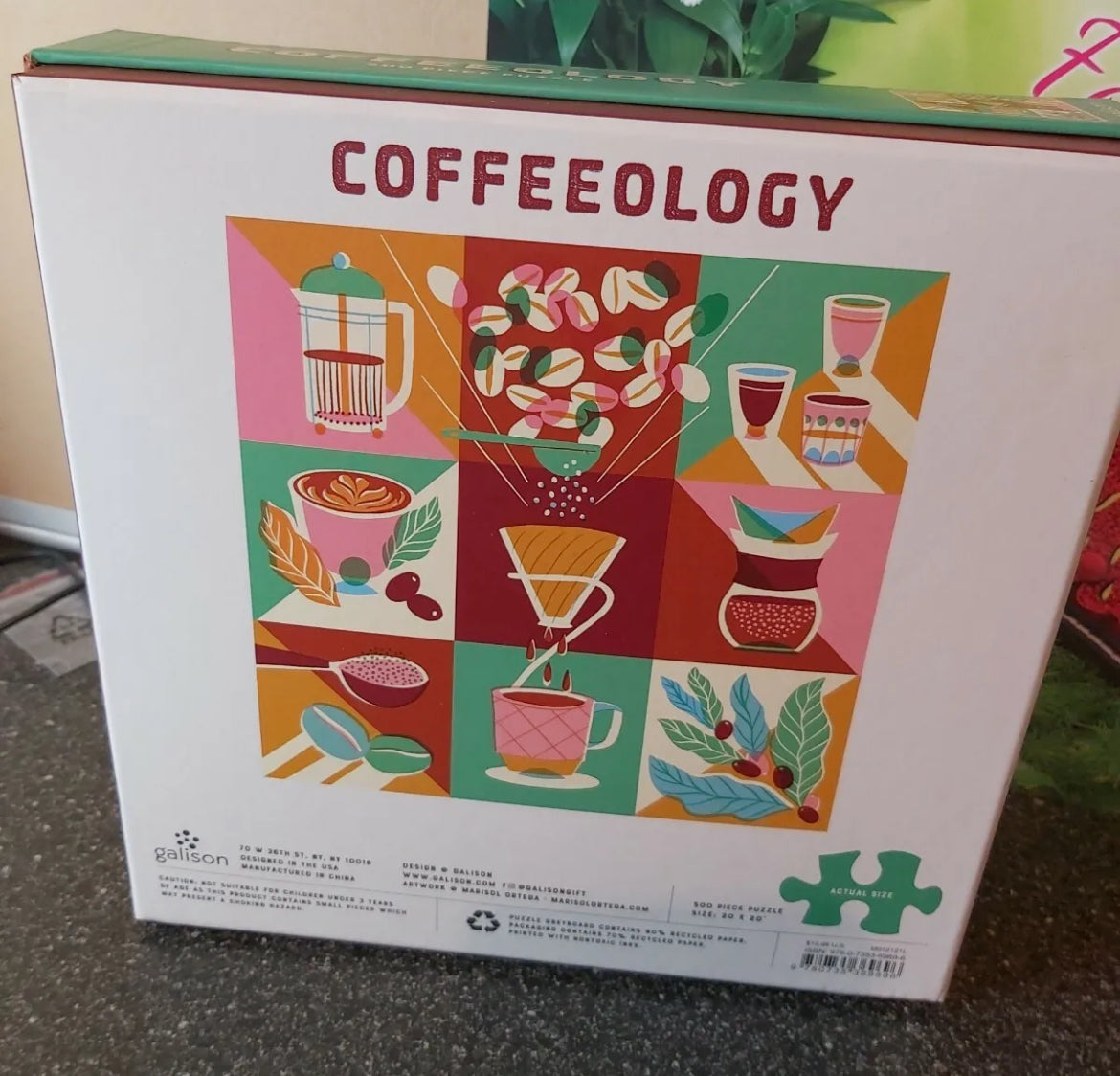 Coffeeology 500 Piece Puzzle by Galison 9780735369696 | Brand New