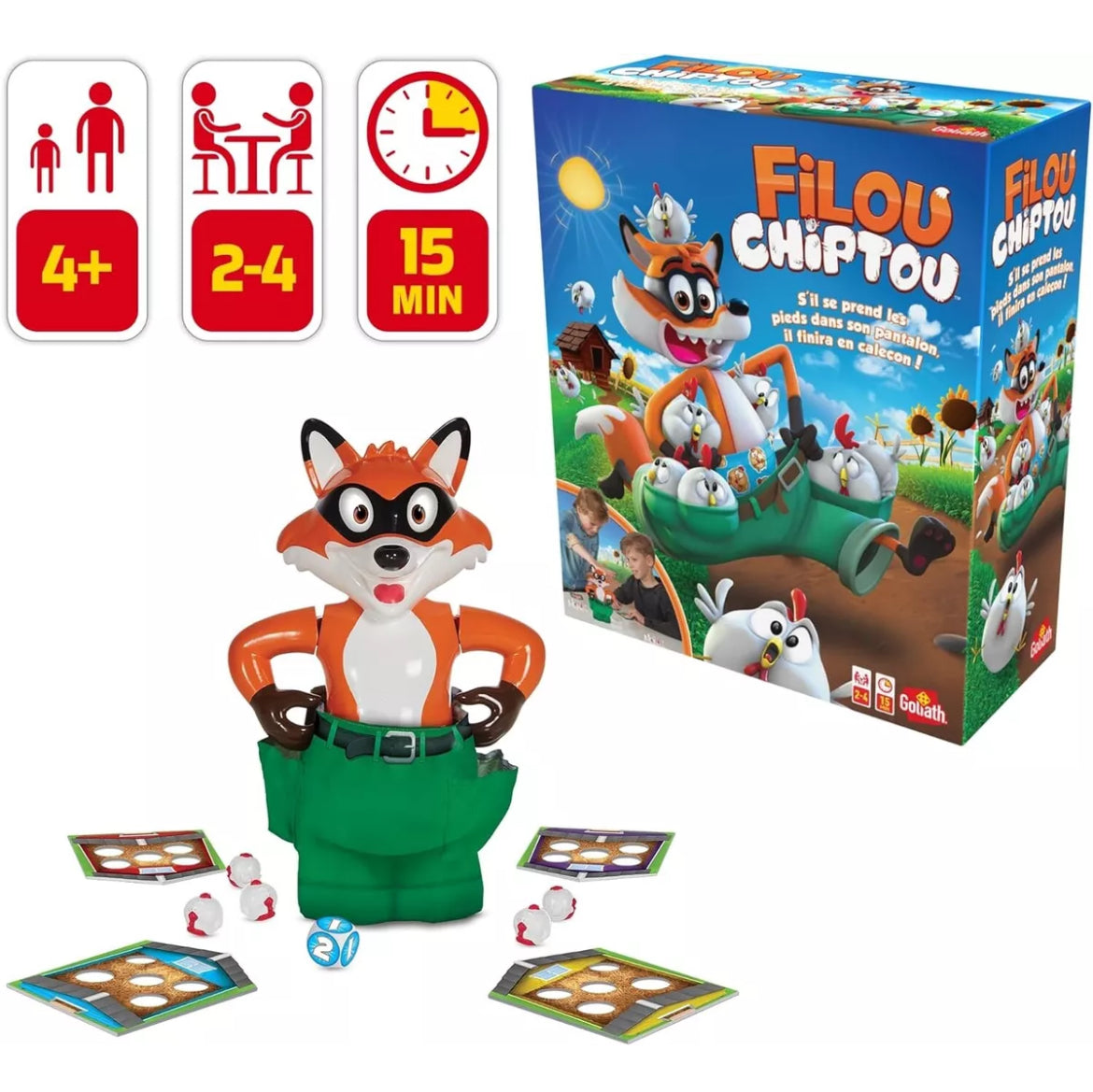 GOLIATH BV JEU FILOU CHIPTOU Family Fun Table game 4+ years 2-4 people