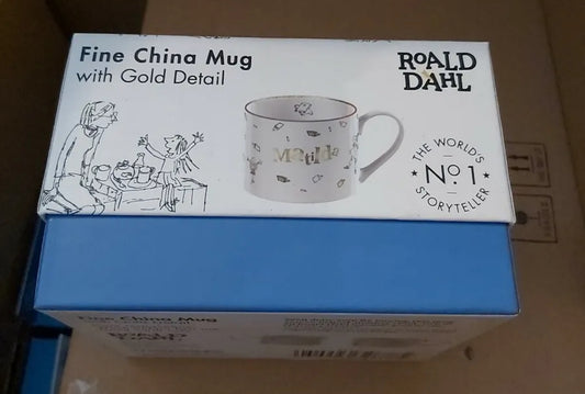 Roald Dahl Matilda Phizz-Whizzing Squat Can Mug Fine China Tea Cup Gift Box