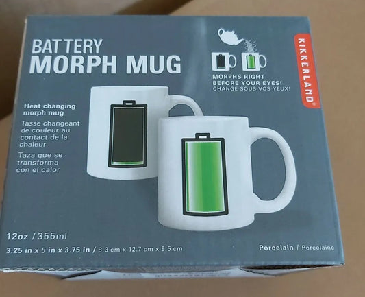 Battery Morph Mug Brand New in Box great Gift