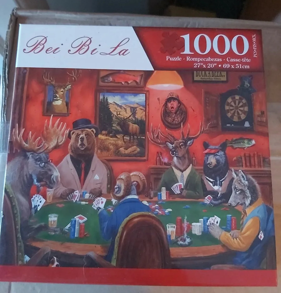 Bei Bi La 1,000 Piece Jigsaw Puzzle poker cards game 69 x 51cm brand new