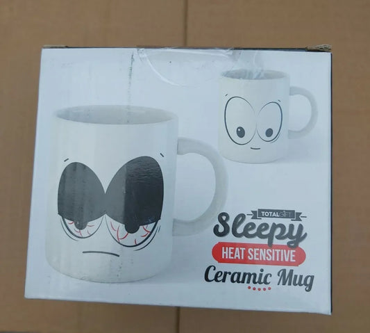 Sleepy Heat Sensitive Mug Coffee Tea Drink Novelty Car Garage Mens Gift