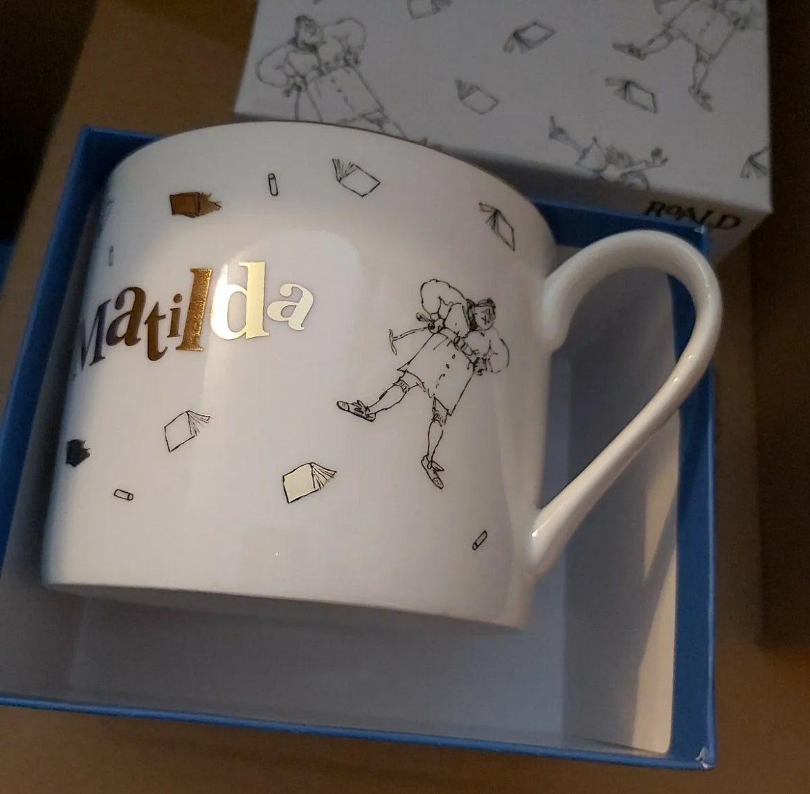 Roald Dahl Matilda Phizz-Whizzing Squat Can Mug Fine China Tea Cup Gift Box