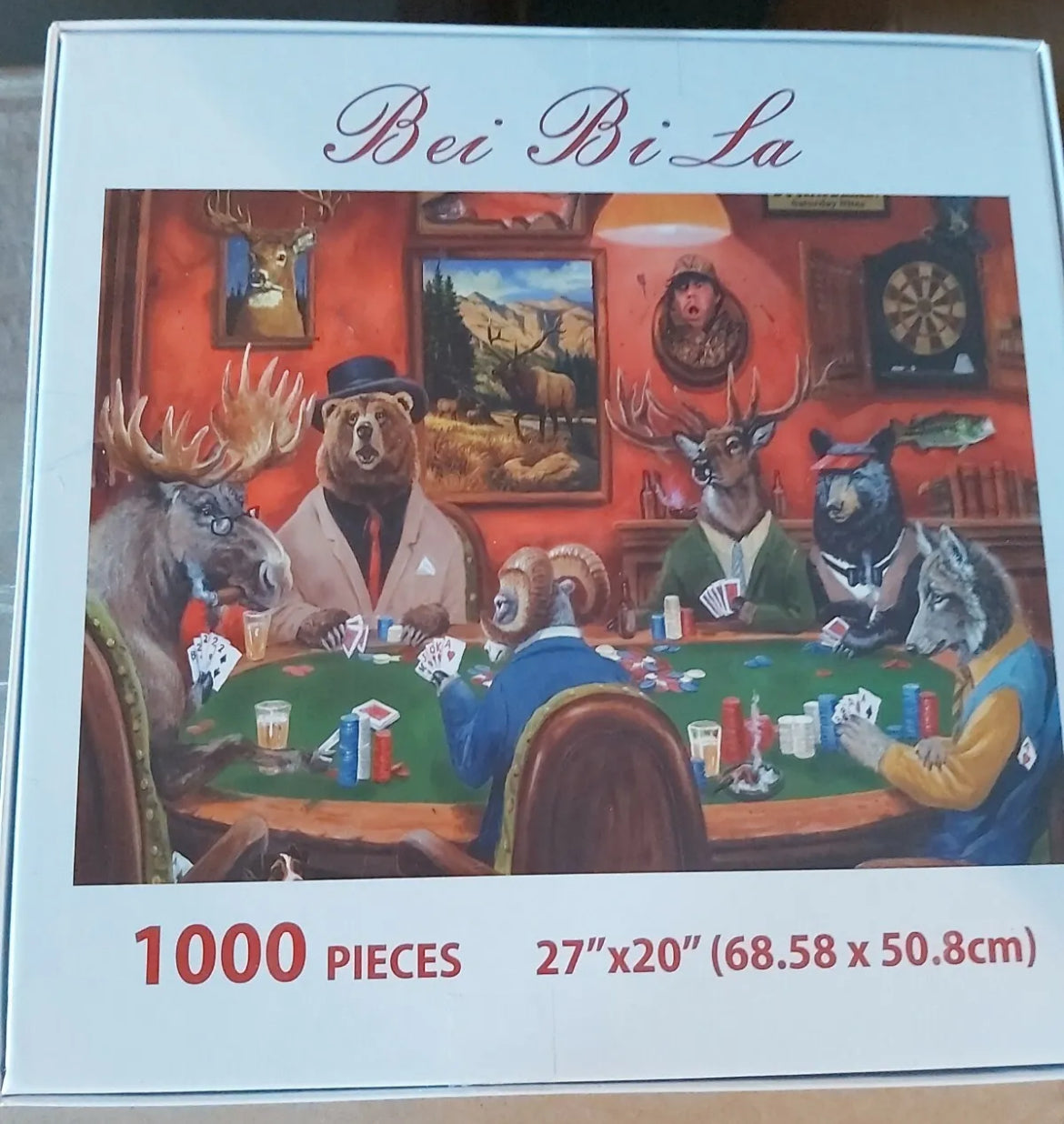 Bei Bi La 1,000 Piece Jigsaw Puzzle poker cards game 69 x 51cm brand new