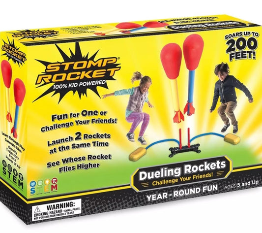Outdoor Garden Fun! Stomp Rockets Set Shoots up to 200 Ft /60m High New