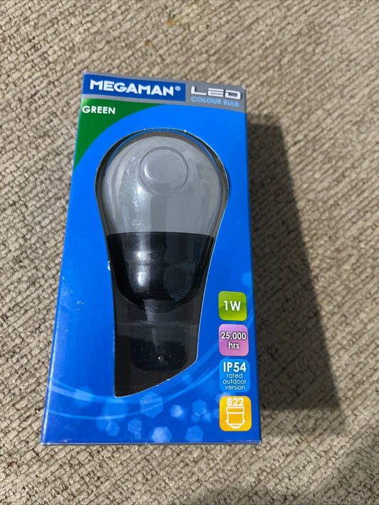 Megaman green led colour bulb 1w b22 ip54