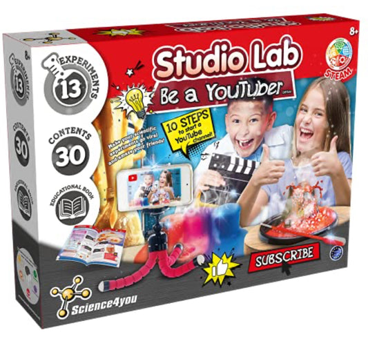 Be A Youtuber - Science4You - Studio Lab STEM Experiments Set - Gift - New - UK