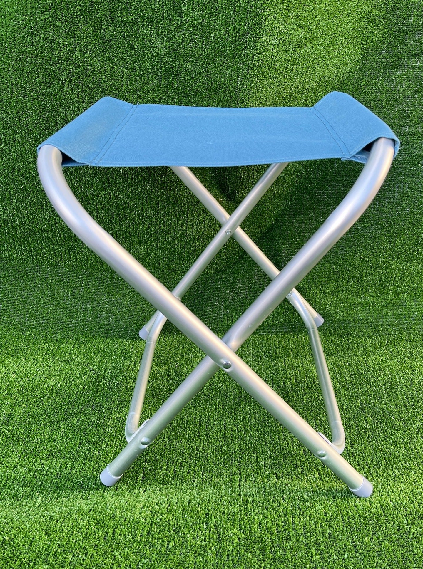 Homecall 30073 Folding camping stool Alu with blue 600D polyester, 45cm X 5 X 57