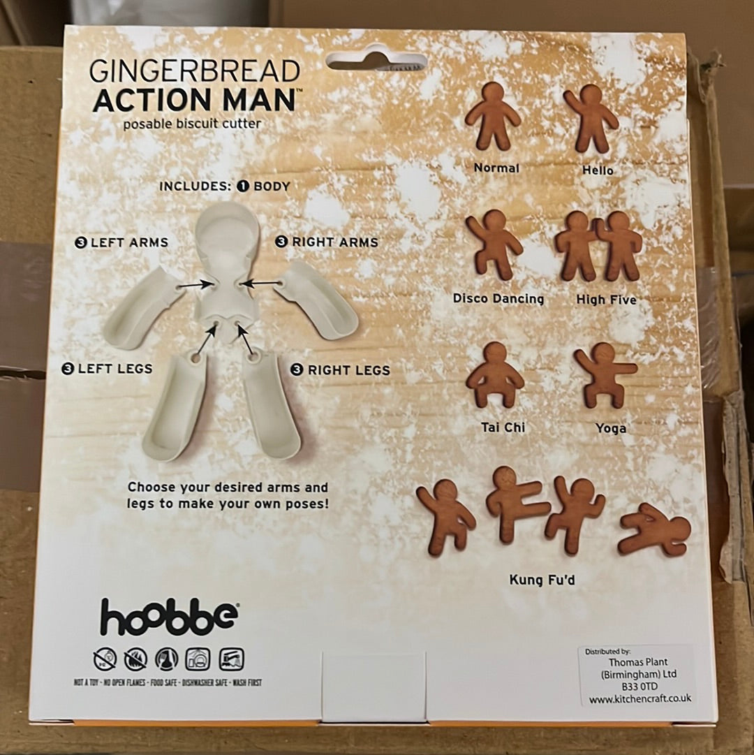 Gingerbread Action Man posable biscuit cutter