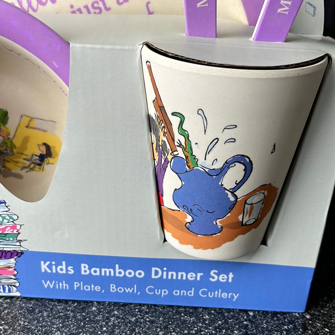 Matilda Roald Dahl Kids Bamboo Dinner Set