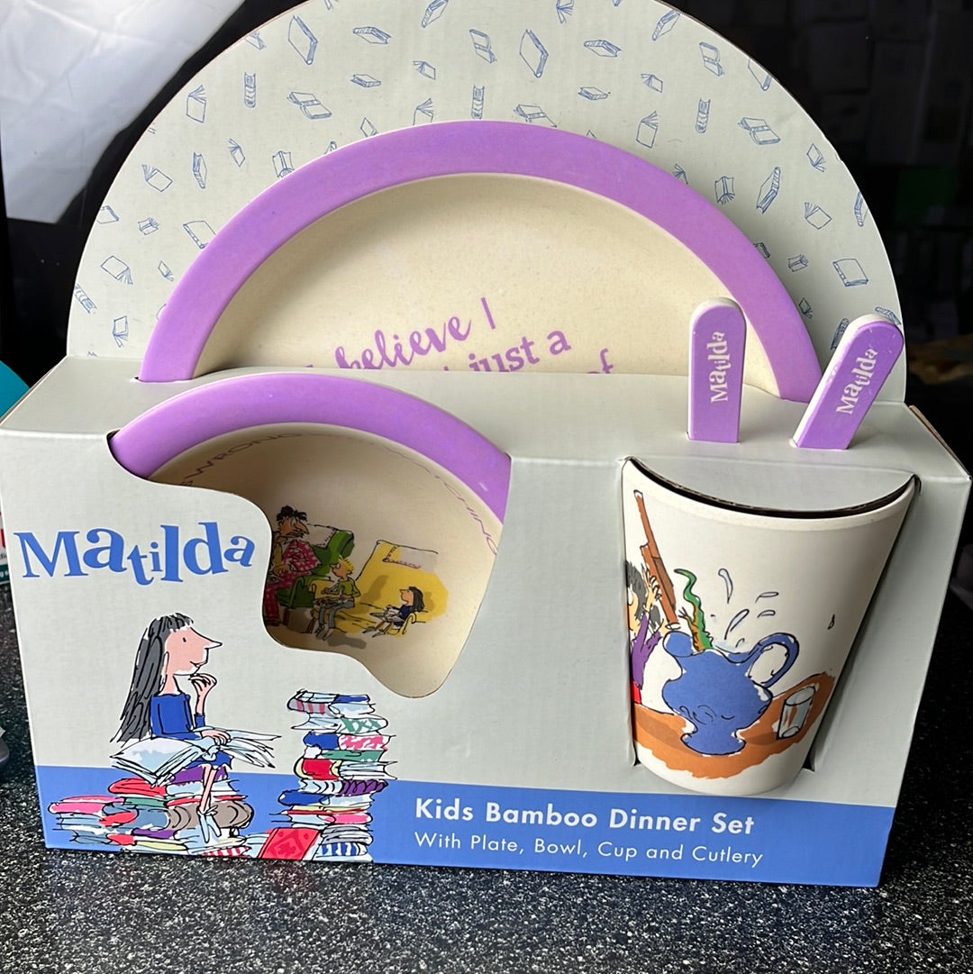 Matilda Roald Dahl Kids Bamboo Dinner Set