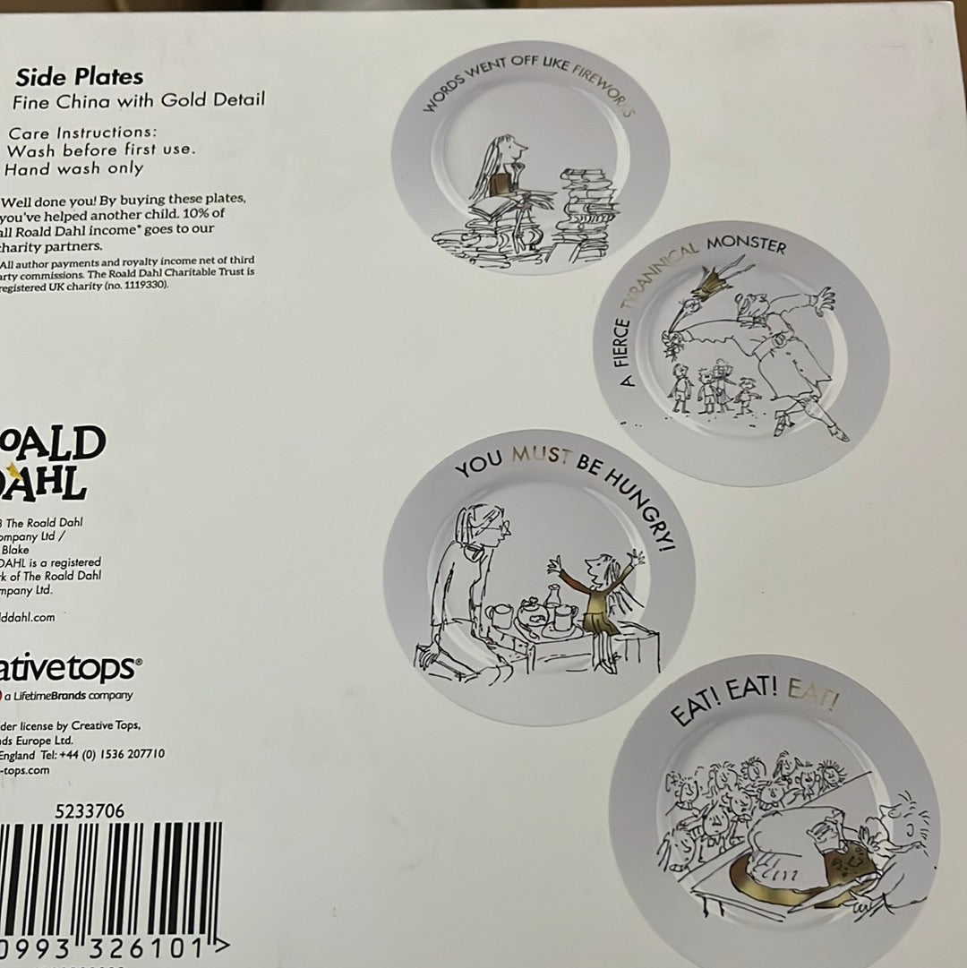 Roald Dahl Matilda set of 4 side plates