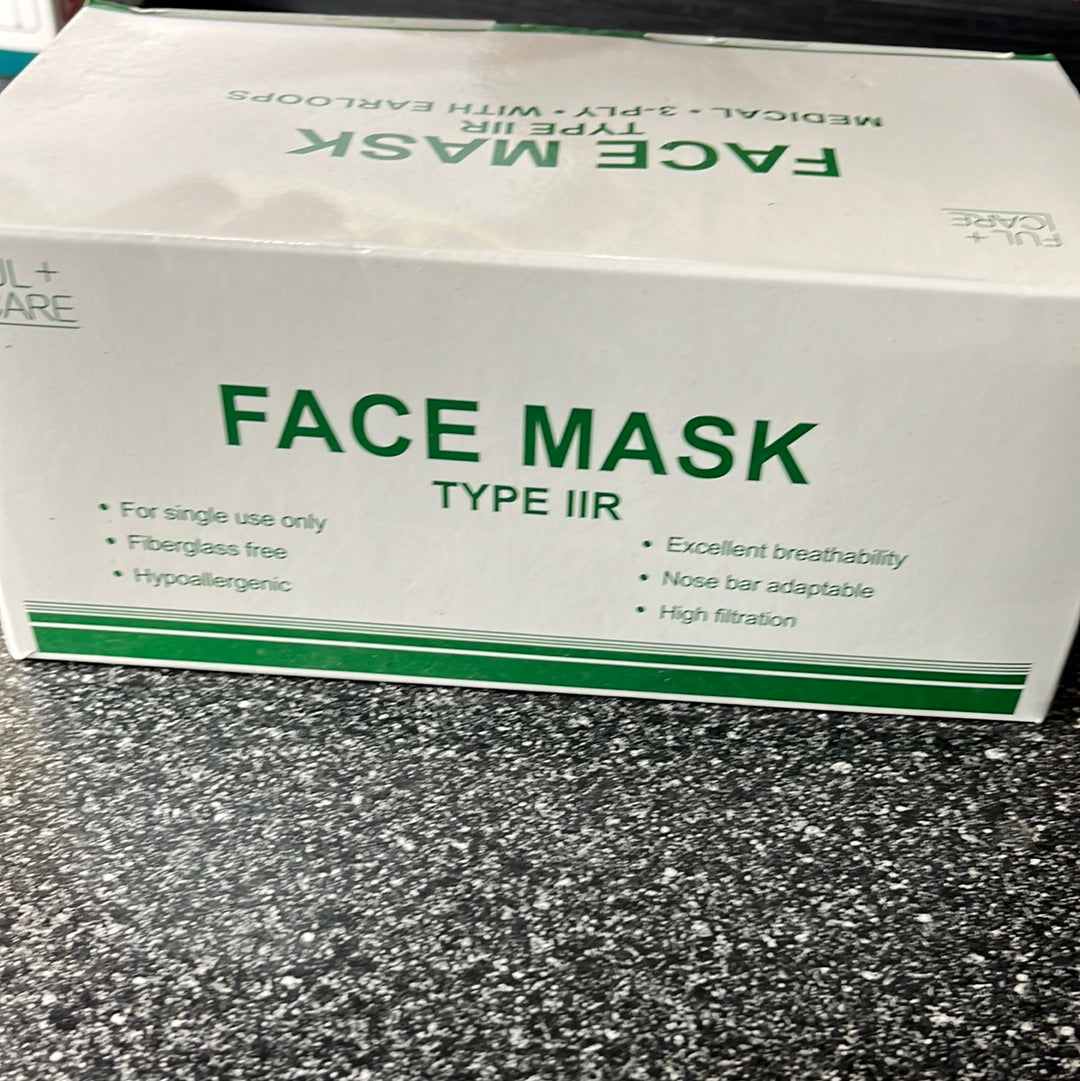 Ful + Care box of 50 face Masks