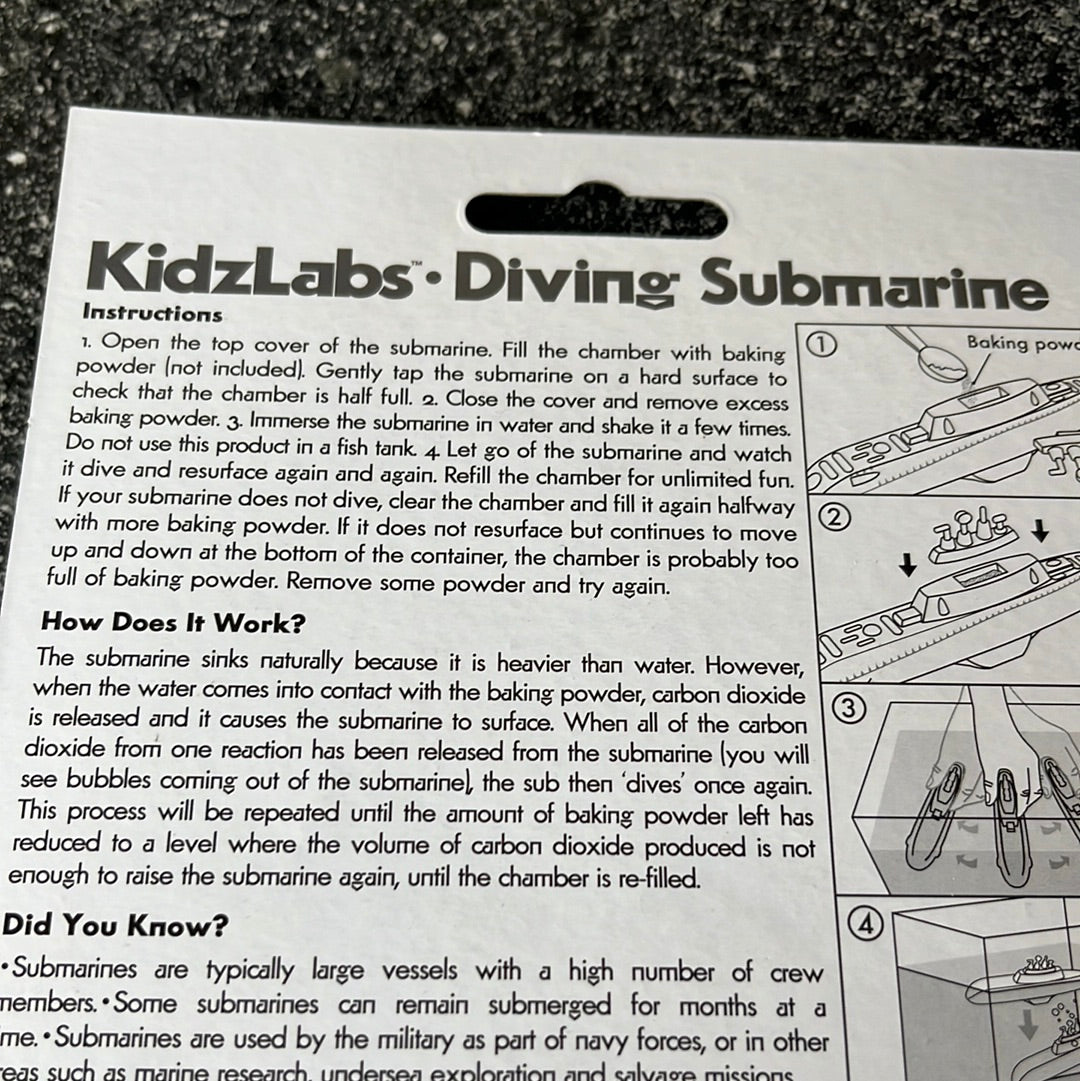 Kidzlabs diving submarine