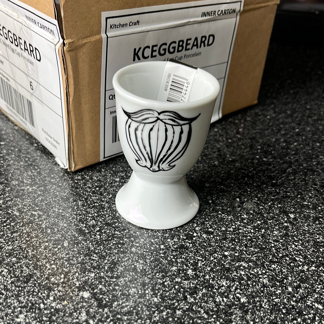 Box of 6 x KCEGGBEARD beard Egg Cups