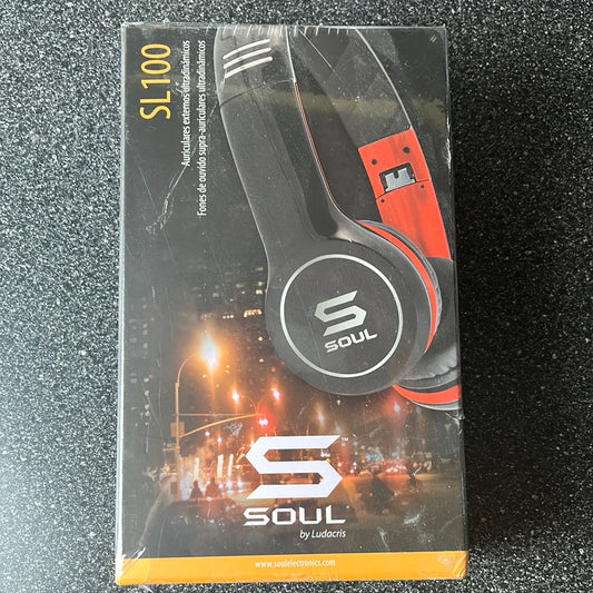 SOUL by Ludacris SL100UB Ultra Dynamic On-Ear Headphones - Black/red