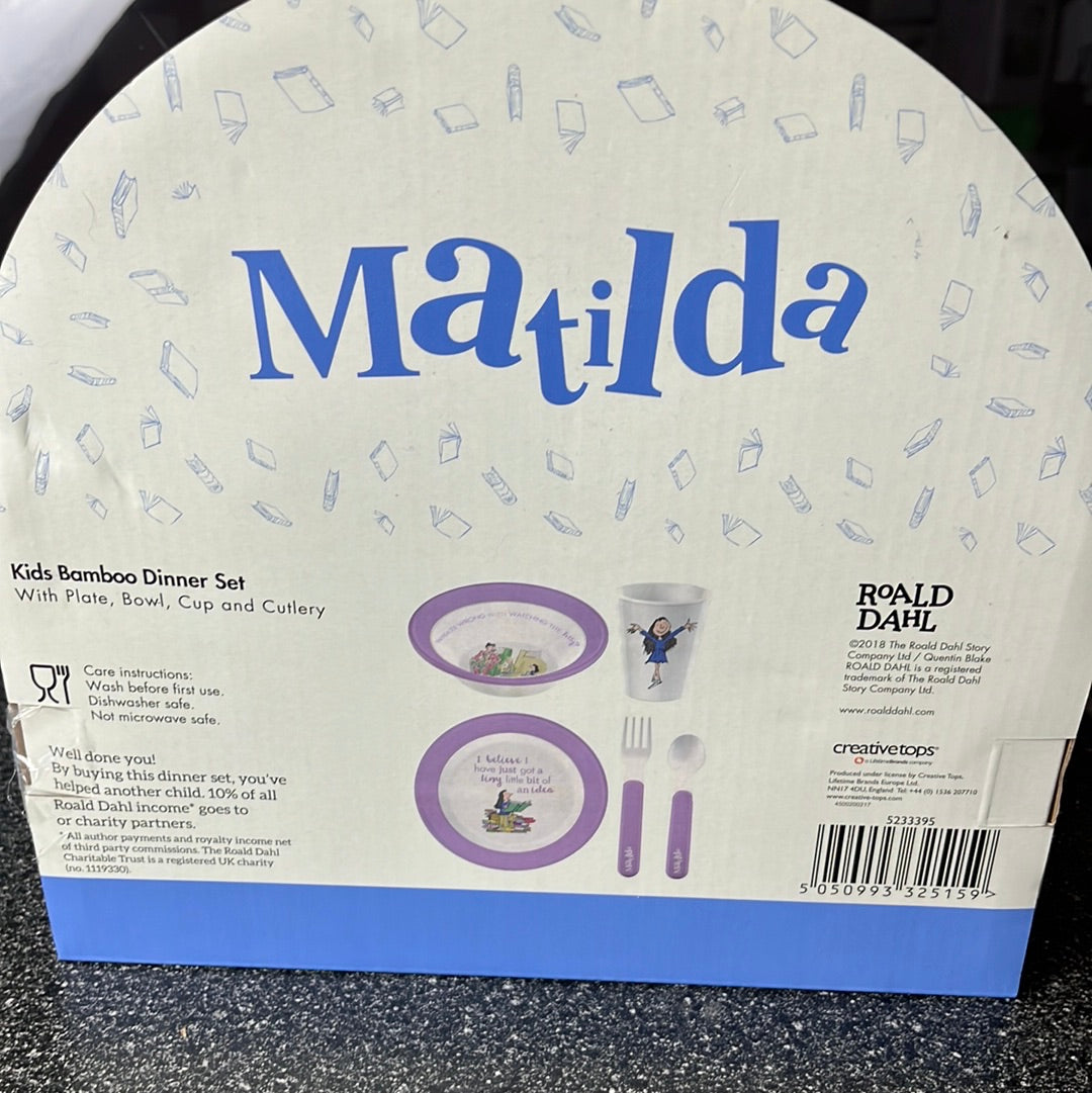 Matilda Roald Dahl Kids Bamboo Dinner Set