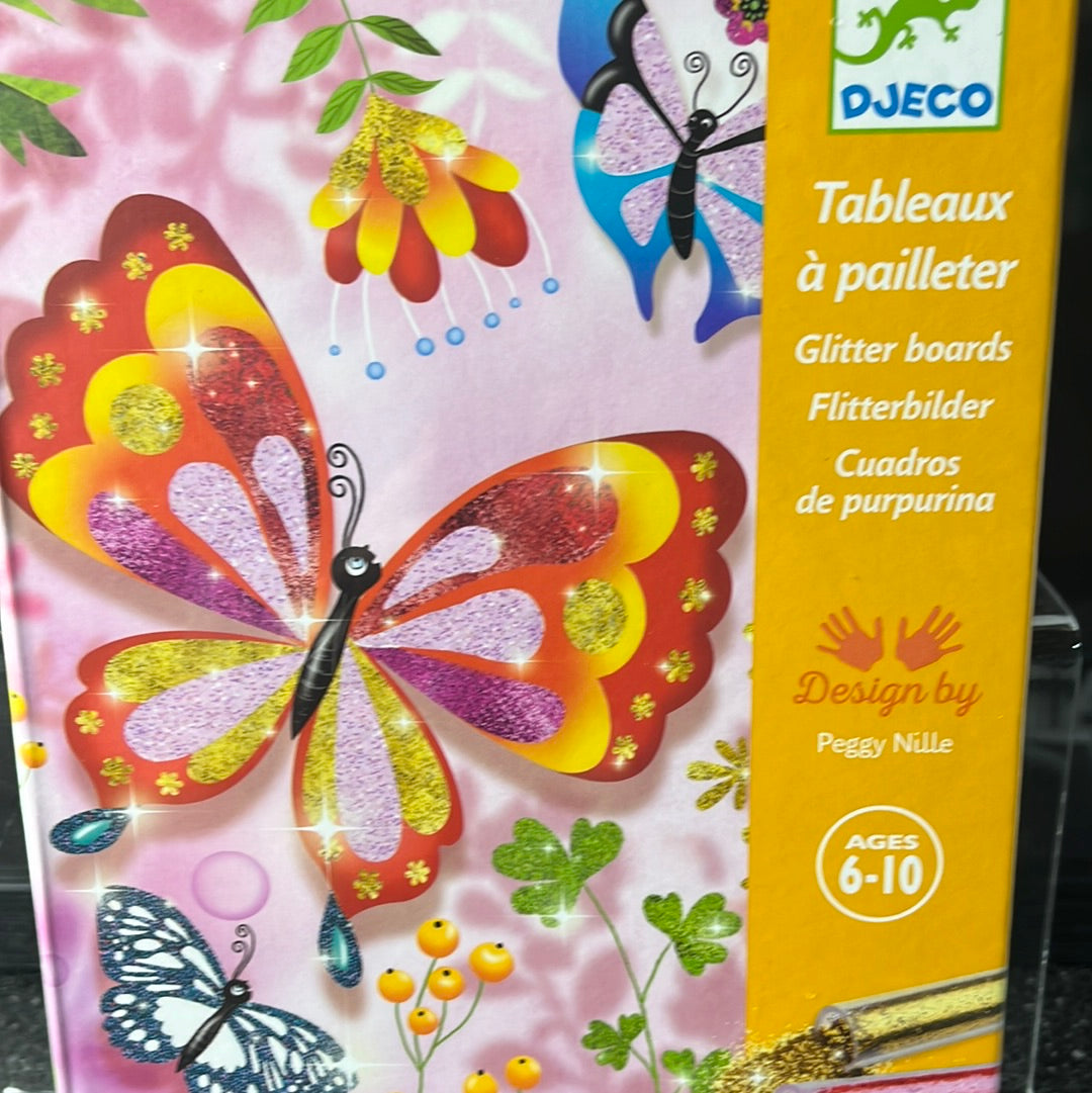 Djeco butterfly glitter boards