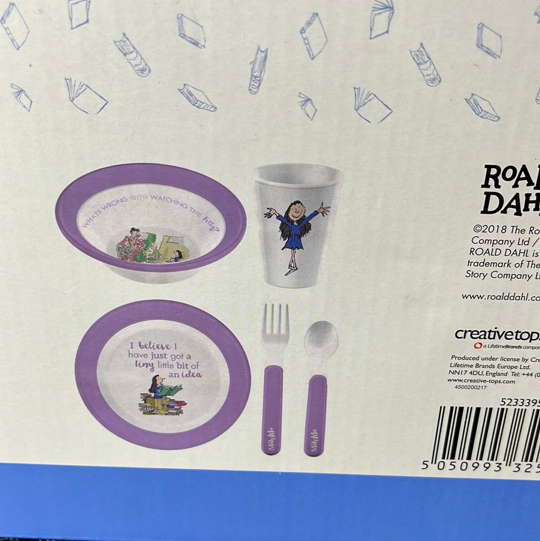 Matilda Roald Dahl Kids Bamboo Dinner Set