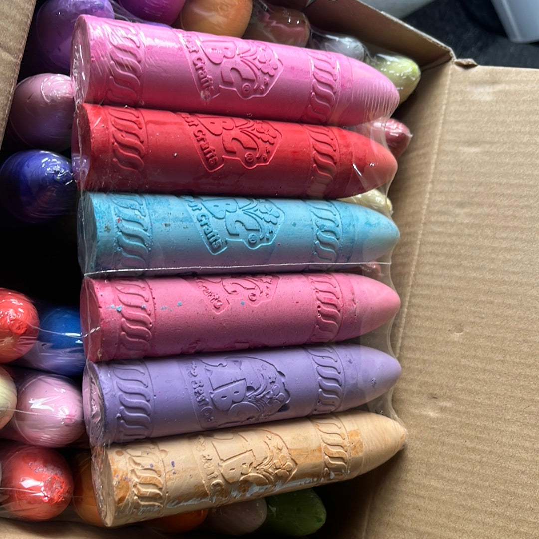 Box of washable sidewalk chalk