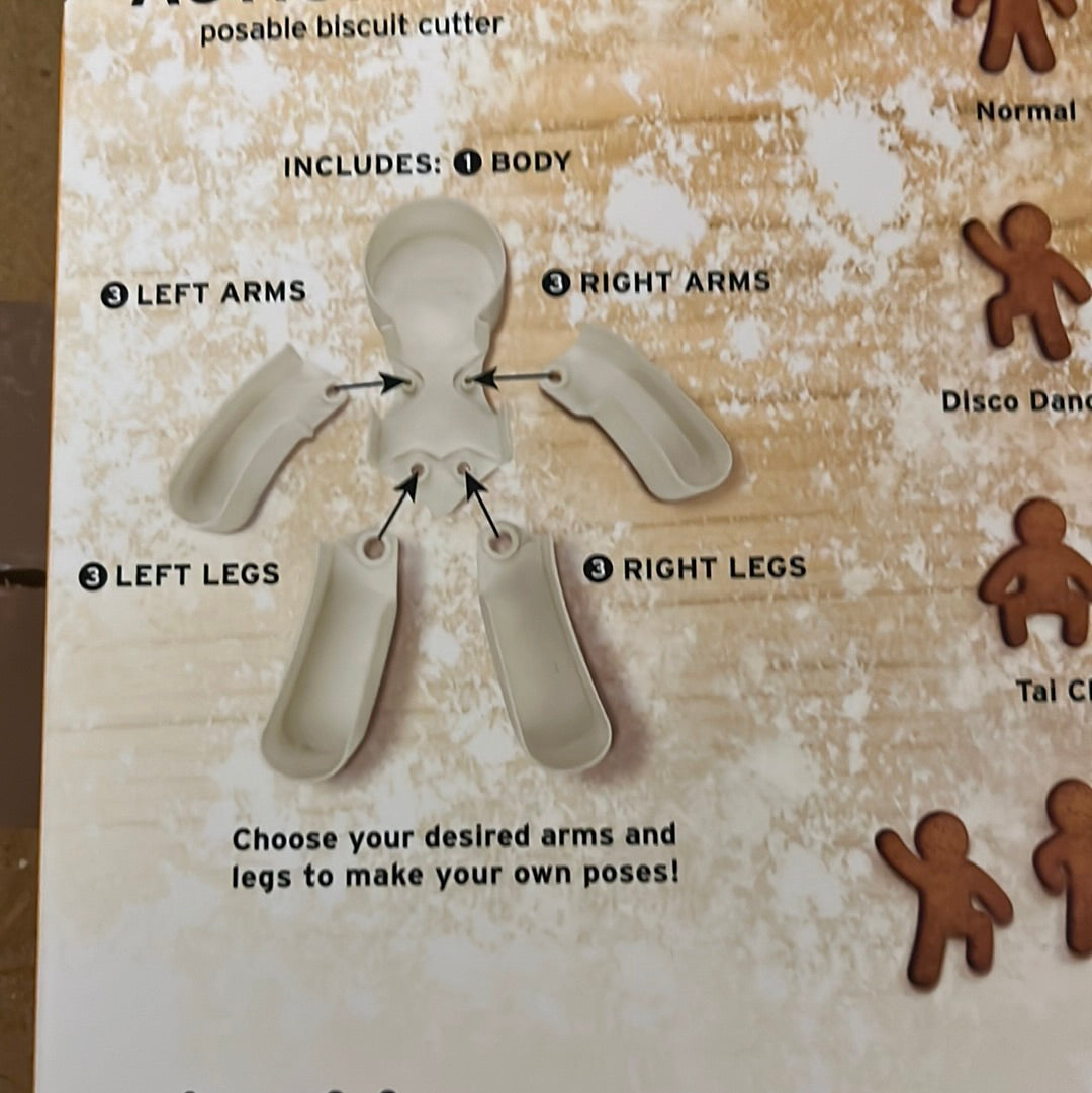 Gingerbread Action Man posable biscuit cutter