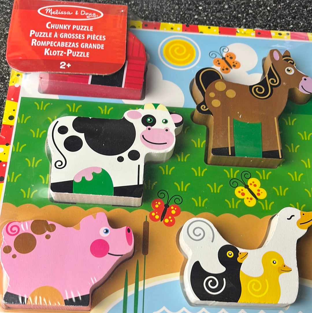 Melissa & Doug chunky Farm Puzzle