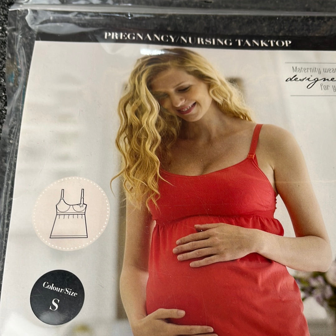 Cantaloop small black pregnancy nursing tank top