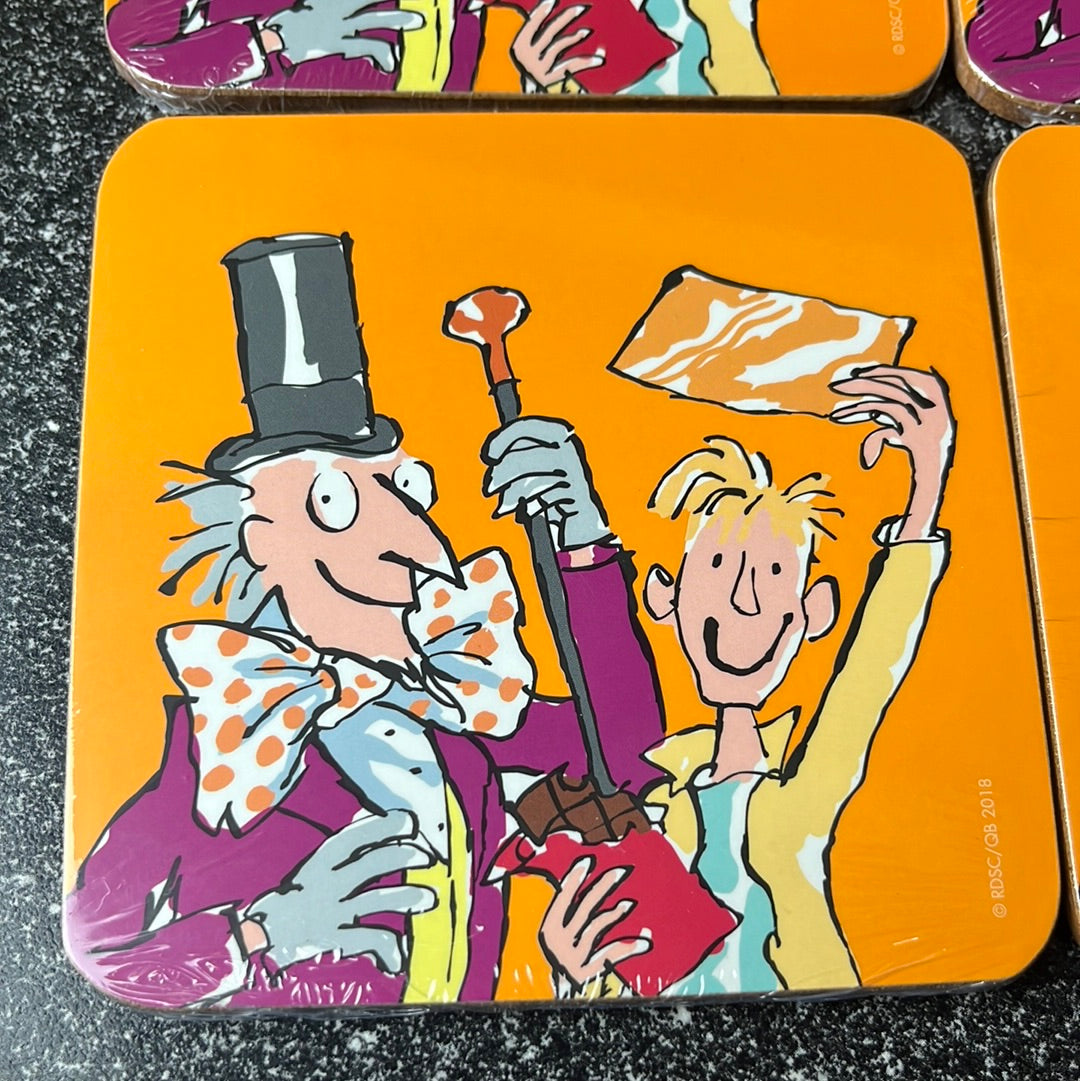 Set of 4 Charlie and The chocolate Factory Coasters